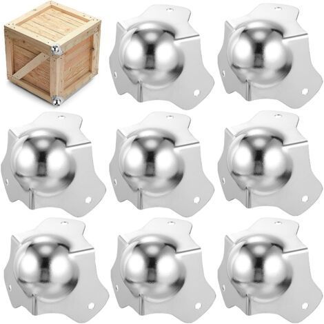 8 Pcs Corner Edge Protectors for Furniture Ball Edge Guards Furniture Corner Edge Ball Corner Corner Protector Corner Guard Edge Protector Flight Case Iron Metal (1/5)