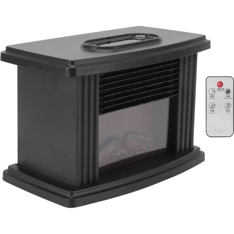 Cheminée électrique portable 1000 W, chauffe-eau rapide et uniforme, à poser sur une table, avec télécommande et prise européenne 220 V.