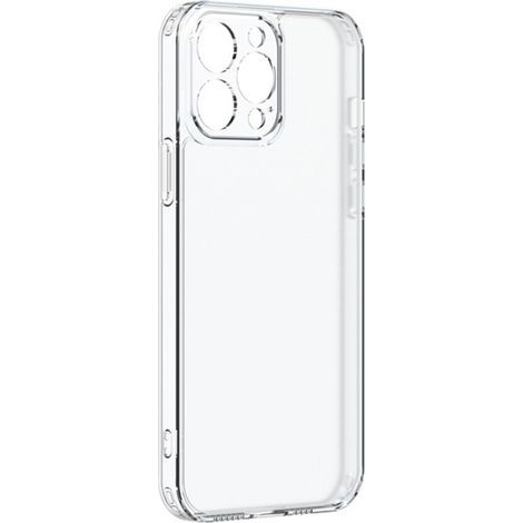 Coque de protection en silicone liquide pour iPhone série 14, anti-jaunissement, transparente, ultra-mince, s'adapte parfaitement, offre une protection complète, surface lisse, prise en main confortab (1/2)