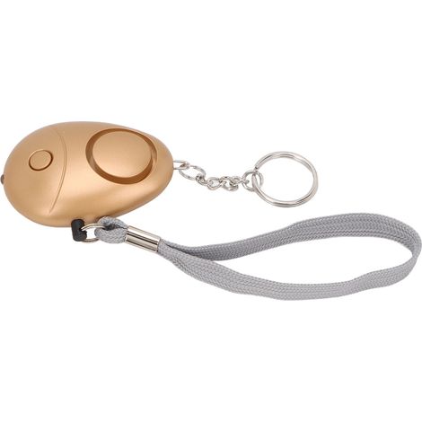Alarme personnelle portable Safe Sound 130 dB avec voyants LED pour femmes, hommes, enfants et personnes âgées, couleur or (1/5)