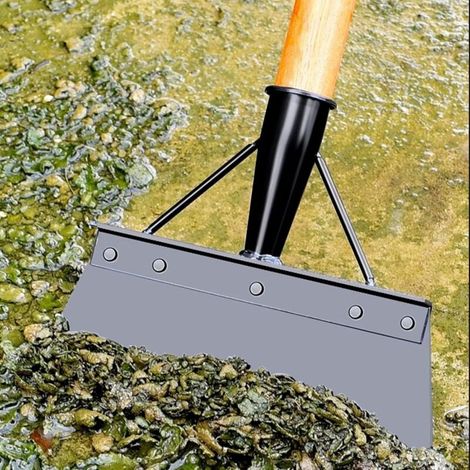 Multifunktionale Gartenschaufel aus Edelstahl für Unkraut und Moos, zum Jäten von Pflanzen, landwirtschaftliches Jätwerkzeug, 25 cm, schwarz
