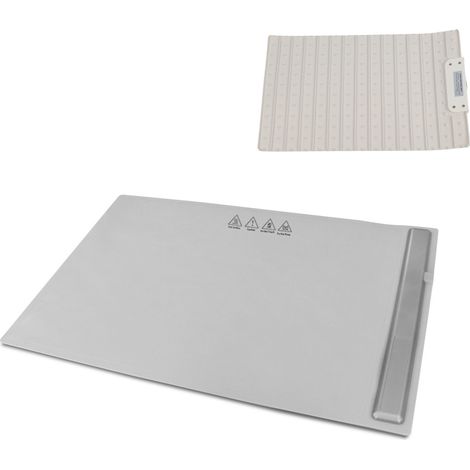 Wiederaufladbare, flexible elektrische Heizplatte aus grauem Silikon, 40 x 60 cm, 3 Temperaturstufen, Touch-Steuerung, für Buffet/Hausküche (1/5)