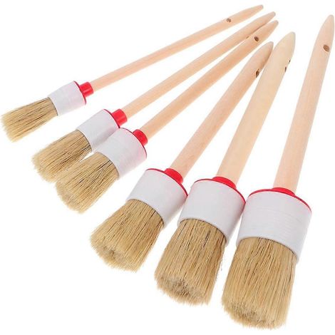 Lot de 6 pinceaux de nettoyage pour douche, brosse électrique coudée pour peinture intérieure (1/5)
