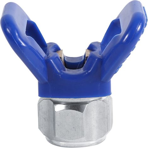 Pulvérisateur de peinture sans air, pointe de pistolet, buse de protection, siège de remplacement, outil universel bleu, nouveau (1/5)