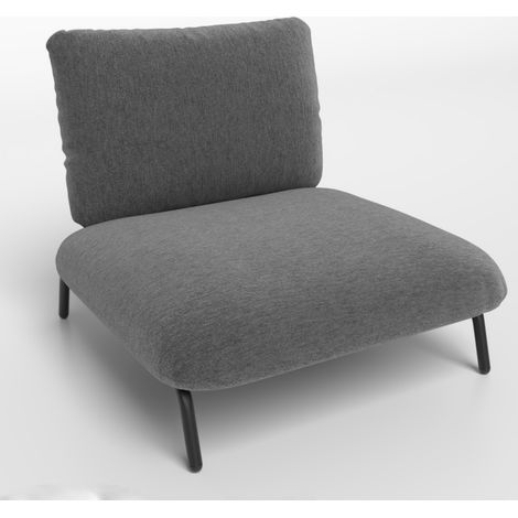 COSTWAY Oversized Accent Chair Comfy Living Room Chairs-Grey (1/5)