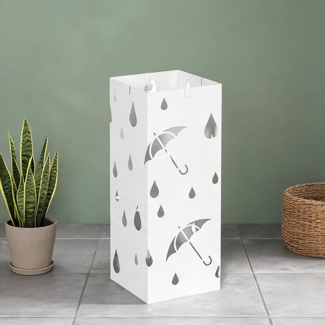 Console blanco en acero Galvanizado 15,5 x 15,5 x 40 cm (1/5)