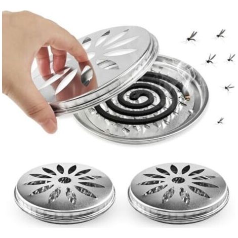 BUNTHAUS PA 3-teiliger Mückenspiralhalter, Mückenspiralhalter für den Außenbereich, Mückenspiralbox aus Edelstahl, für Haus, Garten, Camping, Angeln (1/4)