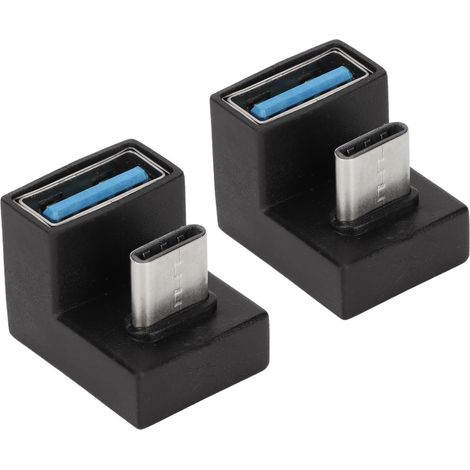 Adaptateur USB femelle vers USB-C mâle, adaptateur USB-C vers USB (angles supérieur et inférieur), compatible avec MacBook Pro 2021, MacBook Air 2020, iMac, Dell XPS, Galaxy Book et autres convertisse (1/5)