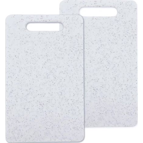 Planche à découper - 2 Pièces - Planches à découper - PP - Double face - Planche de service - Ustensiles de cuisine - Anti-moisissure - Réutilisable - Convient aux cuisines et au camping - 25 x 15cm - (1/5)