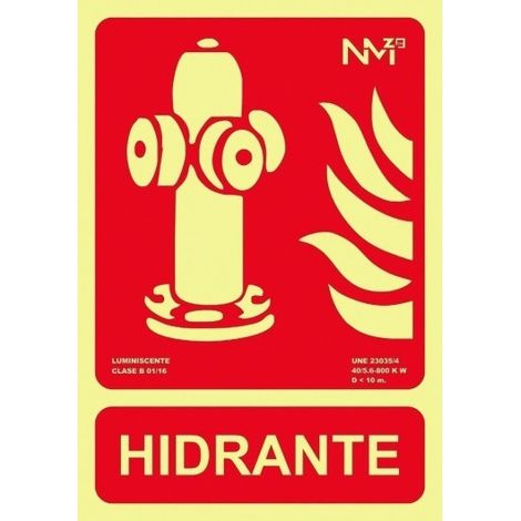 Señal 210X300Mm Pvc Lumi  Hidrante Rd00112 (1/3)