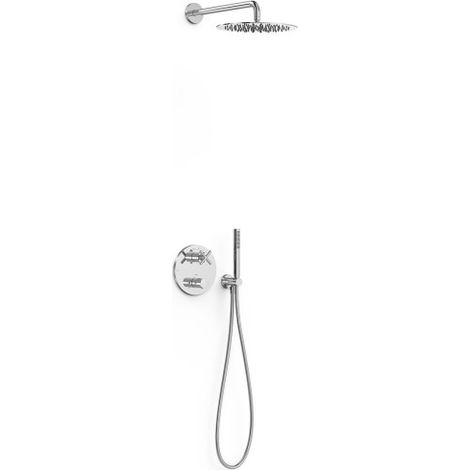 Kit robinet thermostatique encastré 2 voies pour douche Therm-box Chrome - TRES 28335002