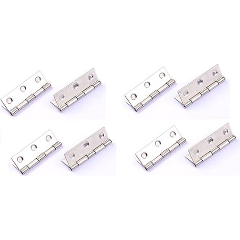 Charnière, Charnière Inox, 8 pcs Charnière Meuble Charnière Porte Charnière Piano (vis non incluses)