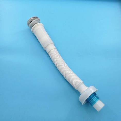 Integrated white drain assembly, complete drain assembly, drain pipe, sink drain assembly, sink drain plug (1/5)