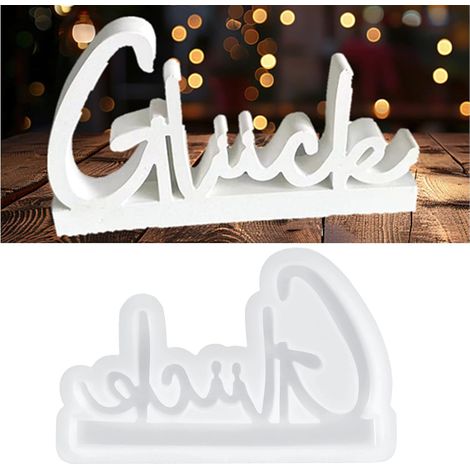 Moules en silicone - Moule porte-bonheur en silicone pour décorations de plâtre - Moule en silicone DIY - Moule en résine - Moule à bougie - Moule en silicone - Moule en plâtre pour couler - Bougeoir (1/5)
