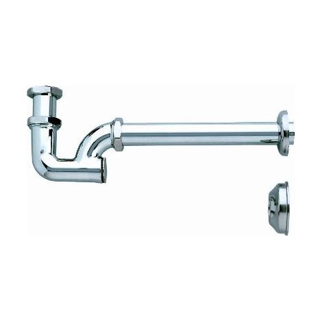 Idro Bric Sifone Per Lavabo S0865A Ottone Cromato Lucido 1" 200mm