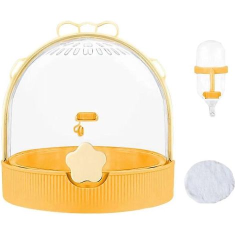Petite cage pour hamster nain, cage de transport pour hérisson, accessoires pour animaux de compagnie, étui de transport avec biberon pour gerbille C (1/5)
