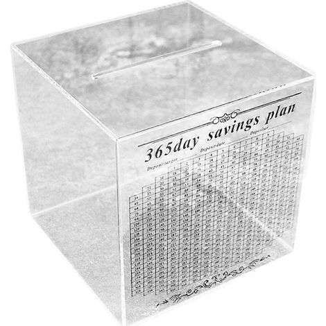 Tirelires en acrylique pour la définition d'objectifs financiers, avec dépôt à terme et sans possibilité de retrait (1/5)