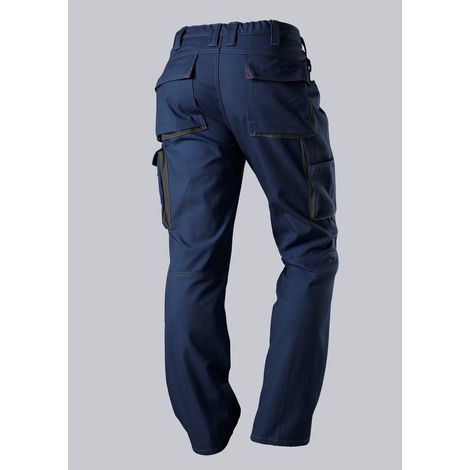 Pantalon de Travail Homme Bleu Nuit - Coupe Ergonomique Multipoche BTP - 65% Coton 35% Polyester 305g/m2 - Taille 52 (1/2)