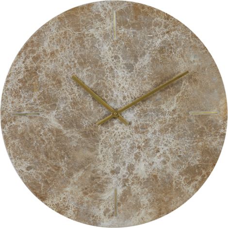 Horloge Light & Living MORENO en pierre avec marbre brun - Ø43 cm (1/3)