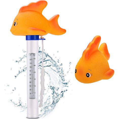 Thermomètre flottant avec cordon pour mesurer la température de l'eau des piscines, spas, jacuzzis et aquariums-AquaForge (1/5)
