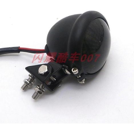 Feu arrière rond à LED Ranger Tianjun Stick King pour moto rétro, feu stop et feu de position (2061 Noir fumé) (1/5)