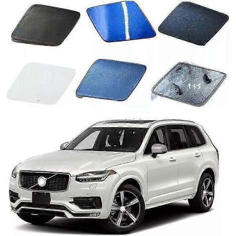 Frontstoßstangen-Scheinwerferwaschabdeckung für Volvo XC90 2016-2022, schwarz, rechte Seite (Ref. 39825447 und 39825430).