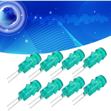 LED vert émeraude 3 mm F3 avec cache pour feu d'avion, cache indicateur en polycarbonate, support de lampe et boîtier en plastique. Lampe incluse. (1/5)