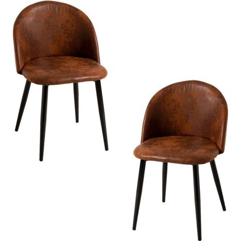 Packs Sillas Comedor - Pack 2 Sillas Black Vint Polipiel (1/5)