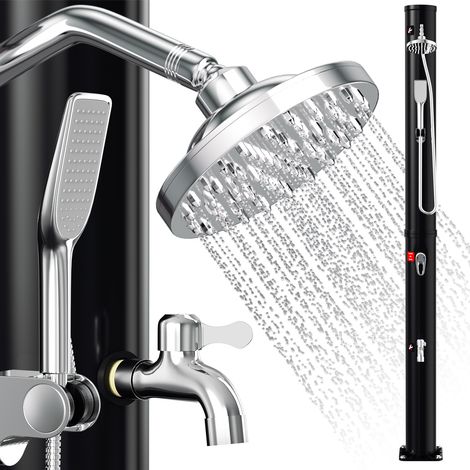 Wolketon Doccia solare da esterno 20L con protezione e doccetta manuale – Pratica da usare (1/5)