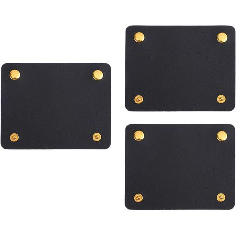 Housse pour Poignée de Paquet à Main Noire en PU, Lot de 3 (1/5)