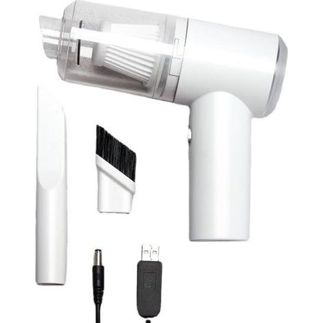 Mini aspirateur de Voiture Rechargeable sans Fil 120W 6000PA aspirateur à Main avec lumière LED pour Voiture Clavier d'animal de Compagnie Bureau d'ordinateur (1/5)