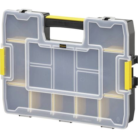 Stanley – Boîte de rangement pour outils 14 compartiments – Dimensions 375x292x67mm – Diviseur intérieur ajustable – Couvercle verrouillable (1/10)