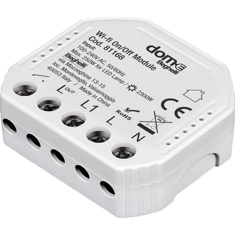MODULO SMART ATTUATORE ON/OFF MAX 2300W IP20 DOM-E (1/3)