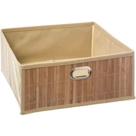 Panier 31x15cm Mix n Modul Latte Bambou - Rangement pour livres, vêtements légers, nécessités quotidiennes (1/5)