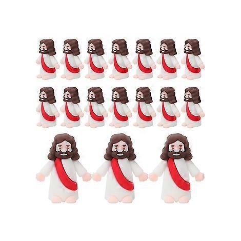 24 Mini-Jesusfiguren aus PVC, winzige Jesusstatuen, religiöse Gastgeschenke
