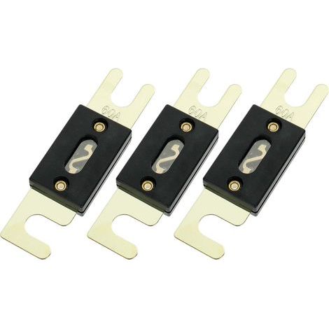 Flachsicherungen, 60 A, 32 V DC, vergoldetes Blech, für Auto-Audio-/Videosysteme (1/3)