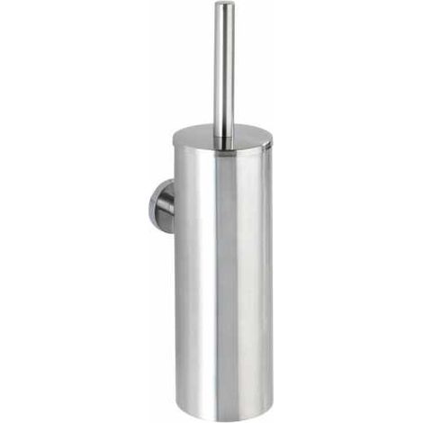 WENKO Spazzola WC a muro, design chiuso, spazzola WC nera, Bosio, acciaio inossidabile, 9x40,5x13 cm, opaco (1/4)