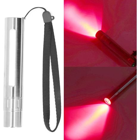 Lampe torche de luminothérapie infrarouge 630 nm, 660 nm, 850 nm, en acier inoxydable, avec dragonne pour cheville. (1/5)