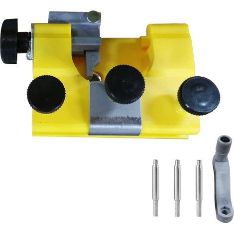 Kit affûteuse mini tronçonneuse avec 3 tiges abrasives, outil de meulage à manivelle pour chaîne, idéal pour le travail du bois (1/5)