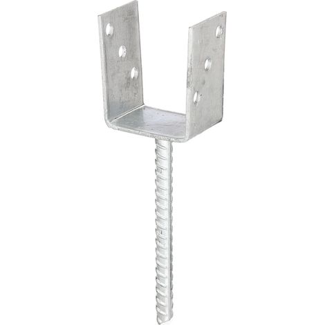 GAH Alberts U-Pfostenträger ETA-10/0210 91x100x200x60mm TZN m.Betonanker a.Riffelstahl - 214265 (1/4)