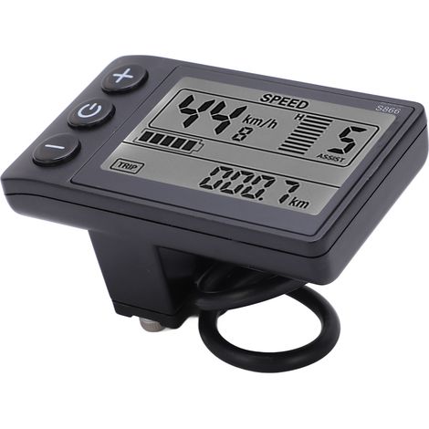 Compteur LCD S866 pour vélo électrique, 24 V, 36 V, 48 V, avec connecteur étanche (1/5)