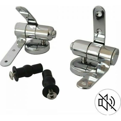 Cerniere copriwater universali 2pz cromate chiusura ammortizzata Art.79573