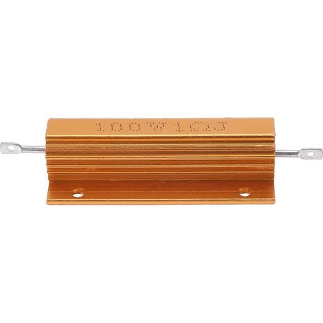 Résistance de puissance plaquée aluminium doré 100 W, 1 ohm 1R-- (1/5)