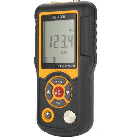 Mesureur d'épaisseur ultrasonique LCD numérique HT‑1200 : jauge d'épaisseur et testeur de Plage de 2 à 300 mm (1/5)