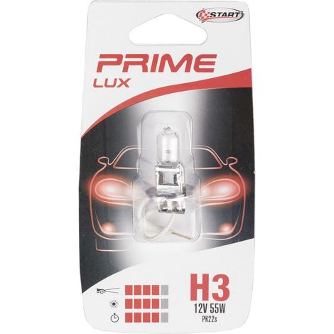 Ampoule halogène unique H3 pour éclairage de voiture 12V 55W PK22s (1/2)