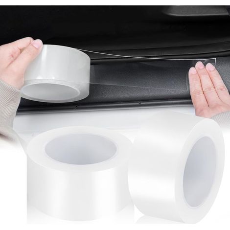 Protecteur de seuil de Garde de Porte de Voiture, 6D Bandes/Film Protecteur Autocollant Adhésif pour portière de Voiture/Pare-Chocs Avant et arrière/Protection de seuil 510cm-2PCS (1/5)