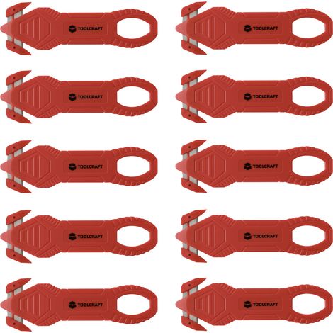 TOOLCRAFT TO-10284090 Couteau en carton de sécurité 10 pc(s)