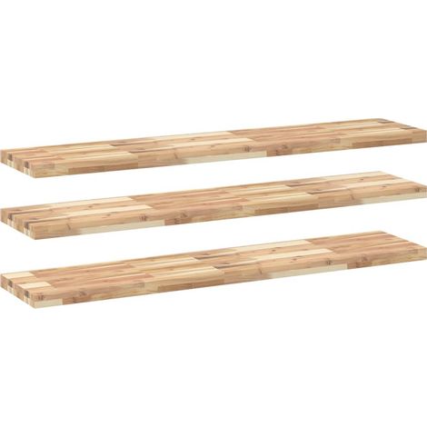 Maison Exclusive - Schweberegale 3 Stk. 140x30x4 cm Massivholz Ak