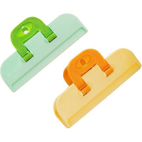 Lot de 2 pinces adhésives pour sacs plastiques fraîcheur - Se fixent facilement pour isoler de l'air et de la poussière, idéales pour ranger les aliments et les en-cas, ainsi que la nourriture pour an (1/2)