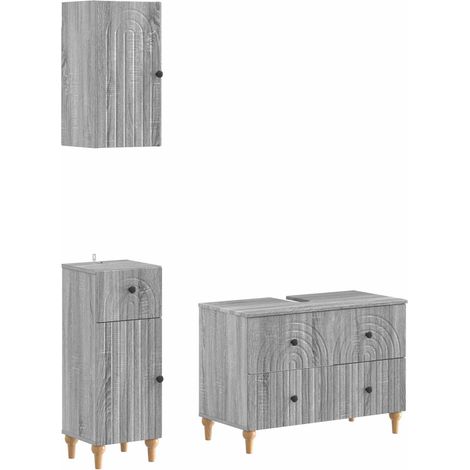 Ensemble de meuble de salle de bain 3 pièces ALKMAAR vidaXL (1/5)